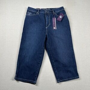 Gloria Vanderbilt Jean Shorts Womens 6 Skimmer Heritage Capri‎ Classic Embellish